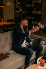 Two friends making a handshake