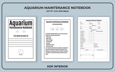 Aquarium Maintenance Notebook KDP Interior