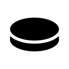 Hockey puck icon vector. hockey illustration sign. Sport symbol or logo.