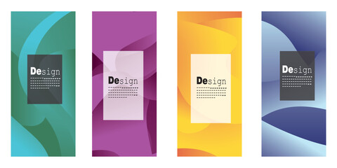 Set rollup banner template creative 
design, abstract gradient background