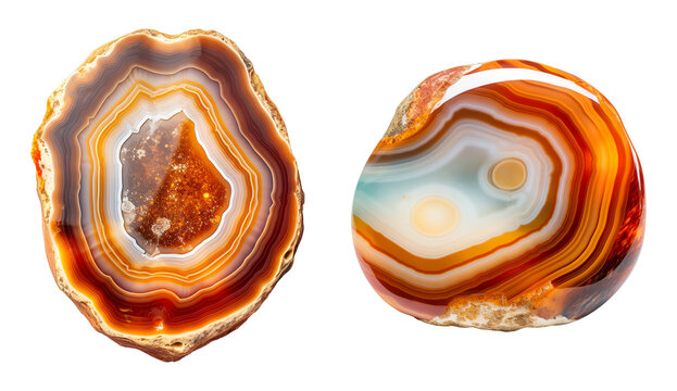 Agate mineral gem jewel isolated - Generative AI
