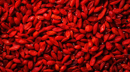 Fresh ripe goji berry with water drops background. Berries backdrop. Generative AI