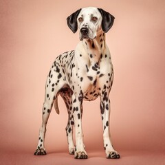 dalmatian in full length, photography, studio photo. AI generated.