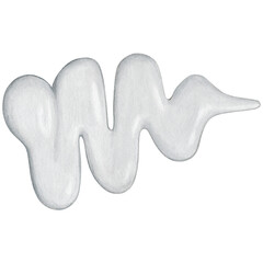 Watercolor hand drawn creamy color blotch