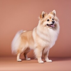 spitz dog in full length, photography, studio photo. AI generated.