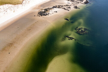 Sheskinmore bay between Ardara and Portnoo in Donegal - Ireland.