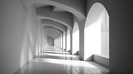 Abstract architectural space design
