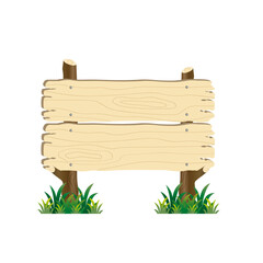 wooden signboard illustration with grass