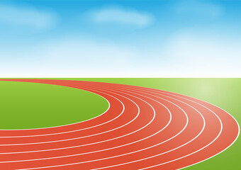 Running Track or Athlete Track . Vector Illustration.