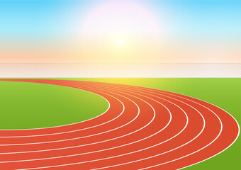 Running Track or Athlete Track . Vector Illustration.