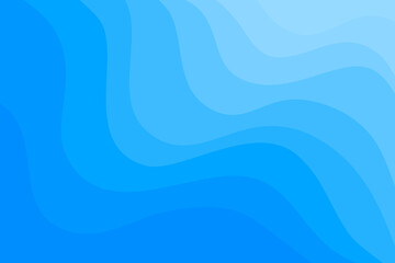 Blurb Wave Ocean Summer Background Sea Coast Water Vector Wallpaper Abstract Gradient Blue Color Curve Line Wavy Liquid. Summertime Holidays Vacation Traveling Voyage Relaxation Tropical Backdrop