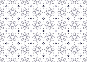 geometric and flower line ethnic fabric seamless pattern for cloth carpet wallpaper background