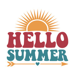 Hello summer vector arts eps