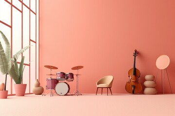 Jazz day background. Generate Ai