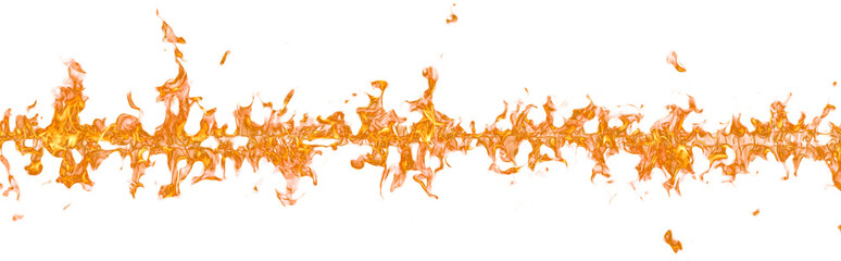 Fire flame on transparent background isolated png.
