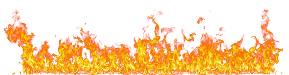 Fire flames isolated on white background © Prasong Takham