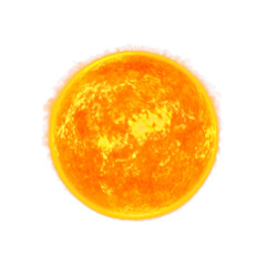 Sun view with white background.