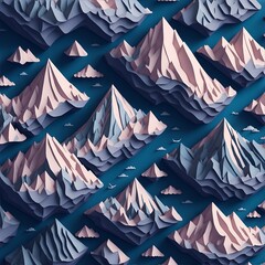 3D Mountains Generative Art
