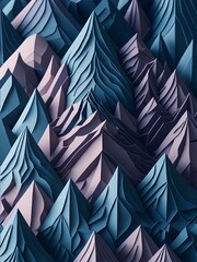 3D Mountains Generative Art