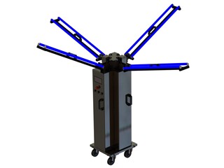 30W Ultraviolet Light Disinfection Trolley 3D model