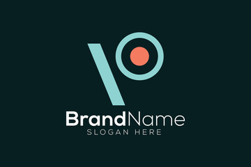 Letter V target logo design template