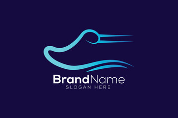 Water shoe logo design vector template