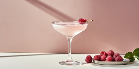 AI Generated. AI Generative. Alcohol drink glass cosmopolitan cocktaid beverage. Bar night lifestyle party. Graphic Art