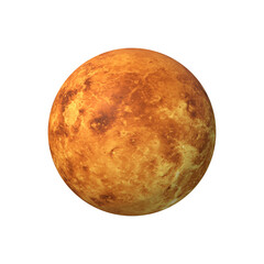 Venus planet view with transparent background.