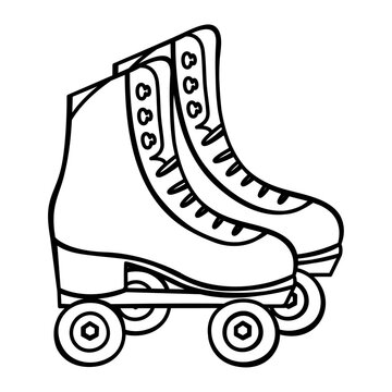 recommend clip art: Roller skates isolated on white background. Vector illustration.