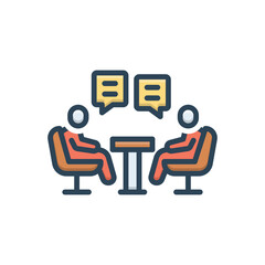 Color illustration icon for consultancy 