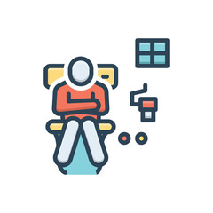 Color illustration icon for pissing 