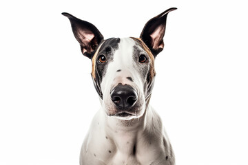 portrait of a bull terrier dog - obrazy, fototapety, plakaty