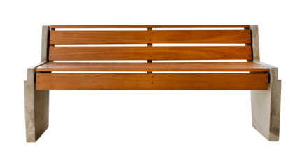 brown wood bench isolated