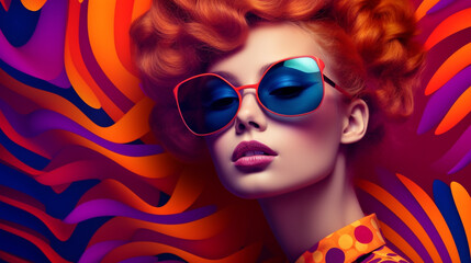 Fototapeta premium Pop Art Psyche Woman, Photography, and Fashion Unleashed 