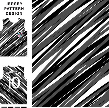 Abstract striped lines concept vector jersey pattern template for printing or sublimation sports uniforms football volleyball basketball e-sports cycling and fishing Free Vector.