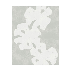 Interior wall art. Printable design of abstract tropical plants.