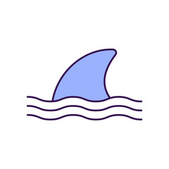 Fish warning Vector Icon easily modify

