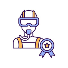 Diving badge Vector Icon easily modify

