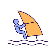 Surfing Vector Icon easily modify

