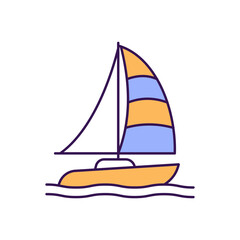 Yacht Vector Icon easily modify


