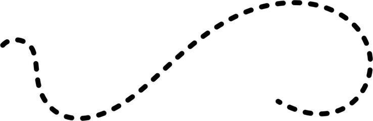 Minimal Dotted Curved Line Vector