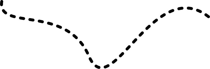 Abstract Dotted Curved Line Vector