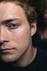 Obraz premium A man looking deep in thought