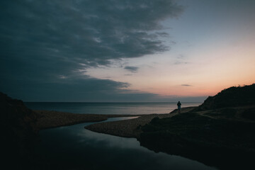 A winding river leading out to the sea