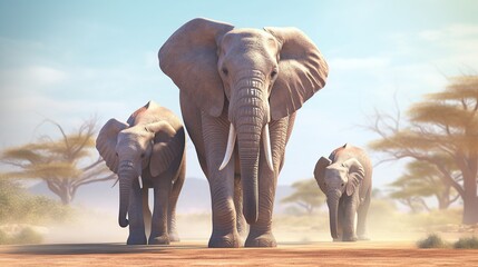 Fototapeta na wymiar Elephant on background. Generative AI