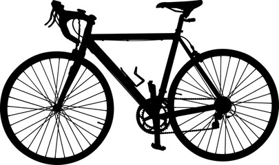 Bicycle vehicle silhouette, vector