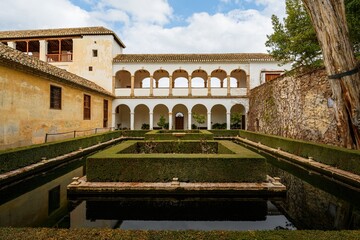 Generalife gardens at Alhambra, Granada, Spain