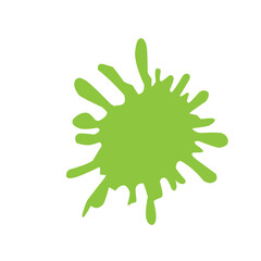 Abstract Green Ink Splat 
