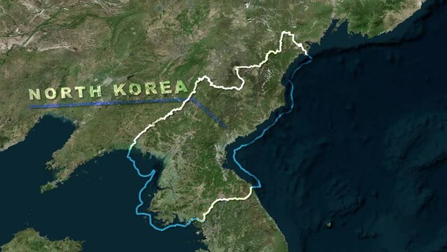 North Korea Map Animation