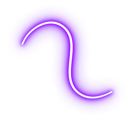 Purple Glowing Neon Curved Line Vector